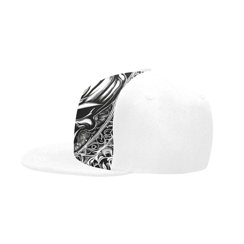 Snapback Hat Black/White Skull Face - Limited time Finds