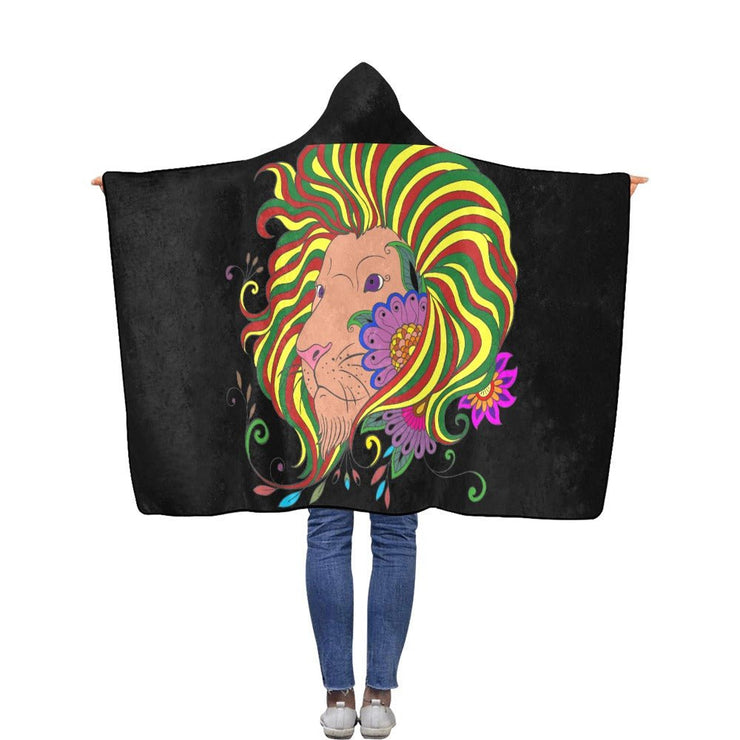 Rasta Lion Flannel Hooded Blanket - Limited time Finds