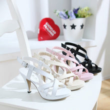 High Heel Sandals Buckle Roman Shoes Round Toe Water Table - Limited time Finds