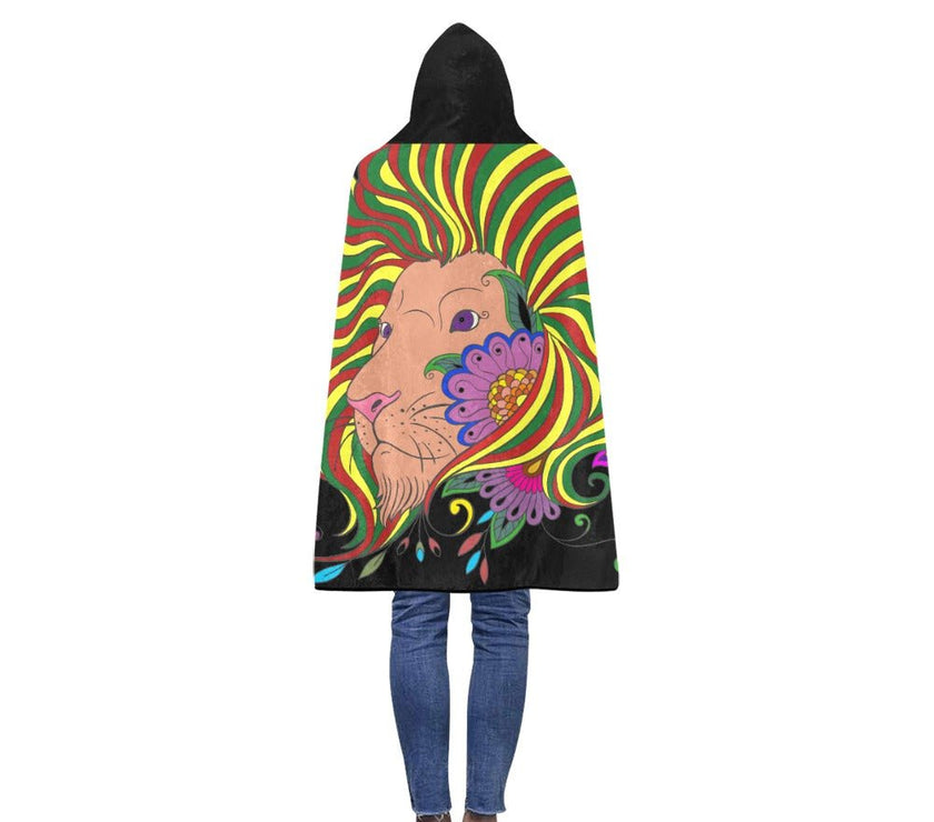 Rasta Lion Flannel Hooded Blanket - Limited time Finds