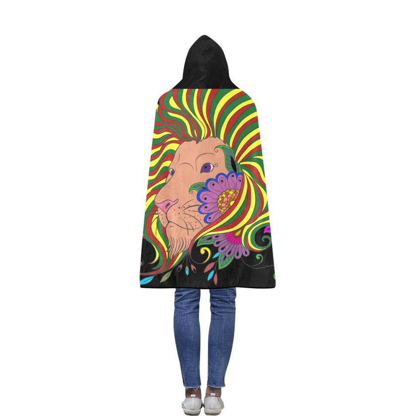 Rasta Lion Flannel Hooded Blanket - Limited time Finds