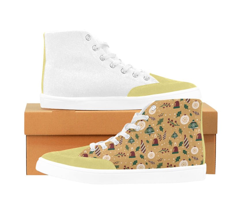 High Top Canvas Holly Jolly Women's Shoes