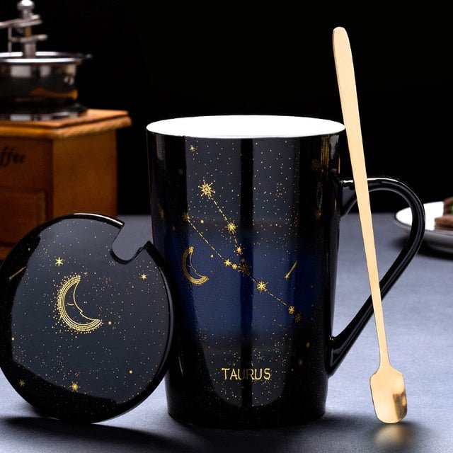 Imbibe the Cosmos: 12 Constellations Ceramic Mug - Limited time Finds