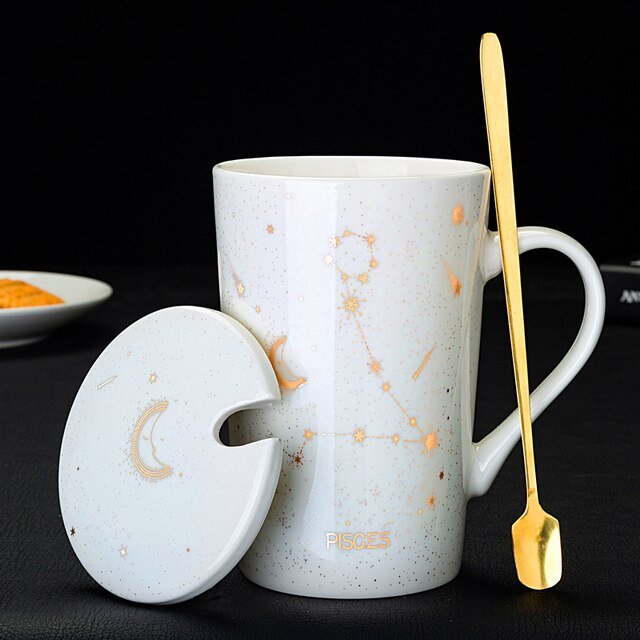 Imbibe the Cosmos: 12 Constellations Ceramic Mug - Limited time Finds