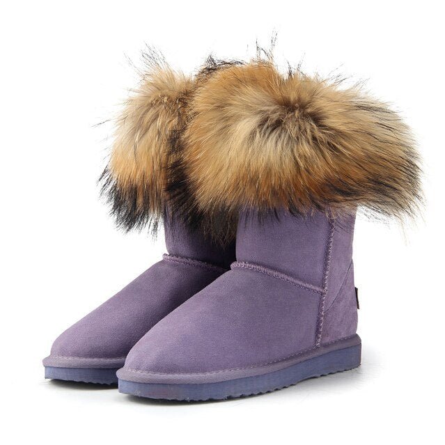 Women's Fox Fur Snow Boots - Limited time Finds