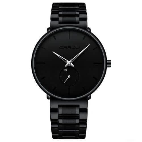 Men's Blacked Out Waterproof Wristwatch