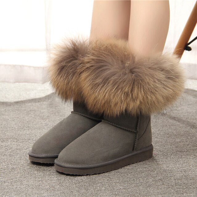 Women's Fox Fur Snow Boots - Limited time Finds