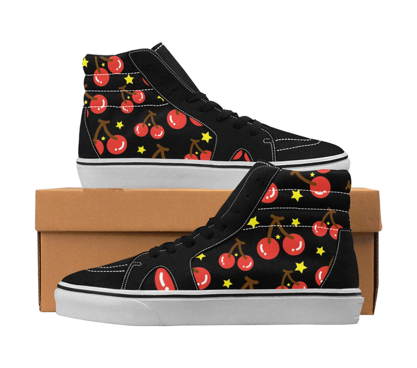 Bomb Cherry Women's High Top Canvas Shoes - Limited time Finds