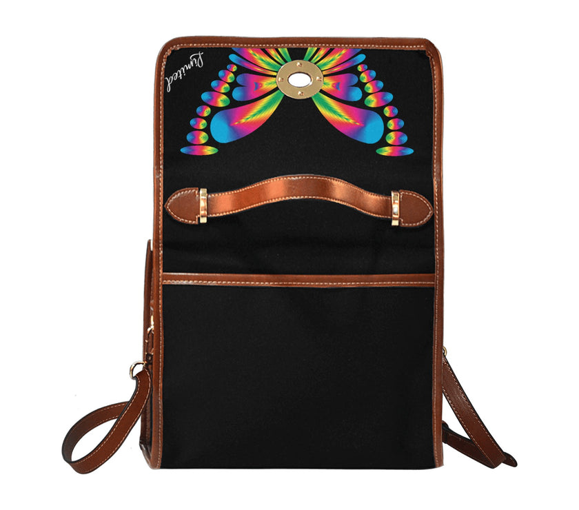 Waterproof Canvas Bag-Brown W/Butterfly - Limited time Finds