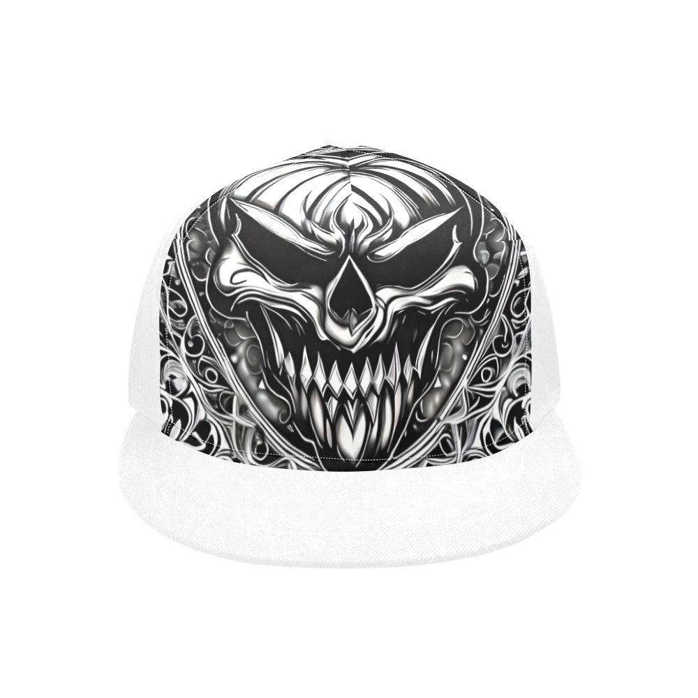 Snapback Hat Black/White Skull Face - Limited time Finds