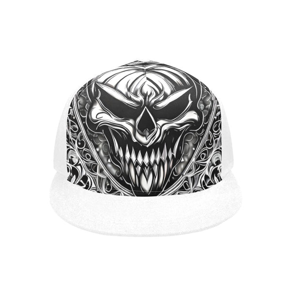 Snapback Hat Black/White Skull Face - Limited time Finds