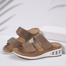 New Air Cushion Wedges Sandals Summer Casual Rhinestone Slides Roman Sandals For Women Non - slip Beach Shoes - Limited time Finds