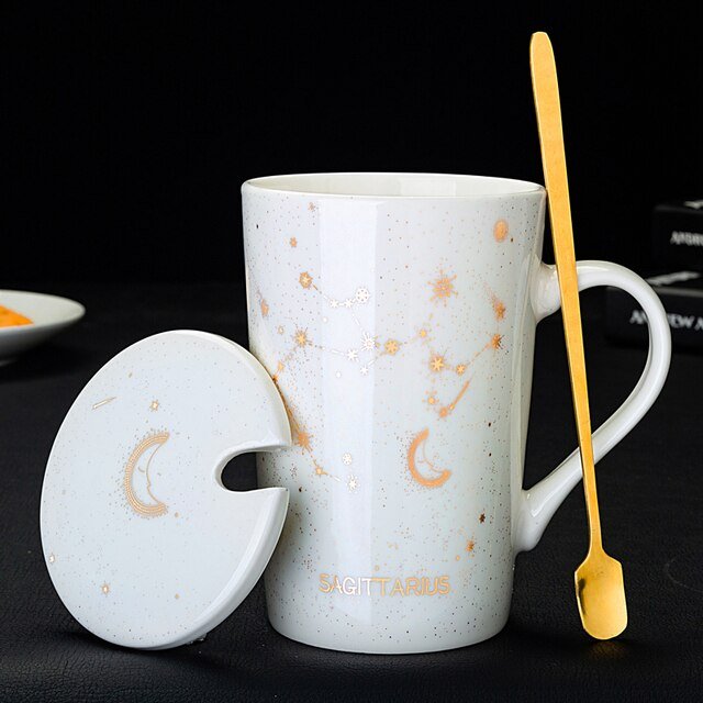 Imbibe the Cosmos: 12 Constellations Ceramic Mug - Limited time Finds