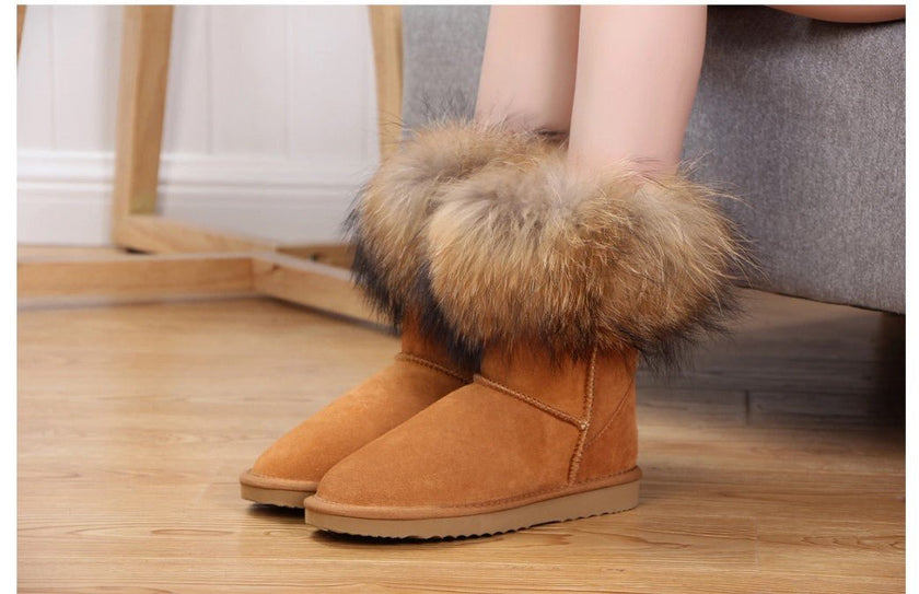 Women's Fox Fur Snow Boots - Limited time Finds