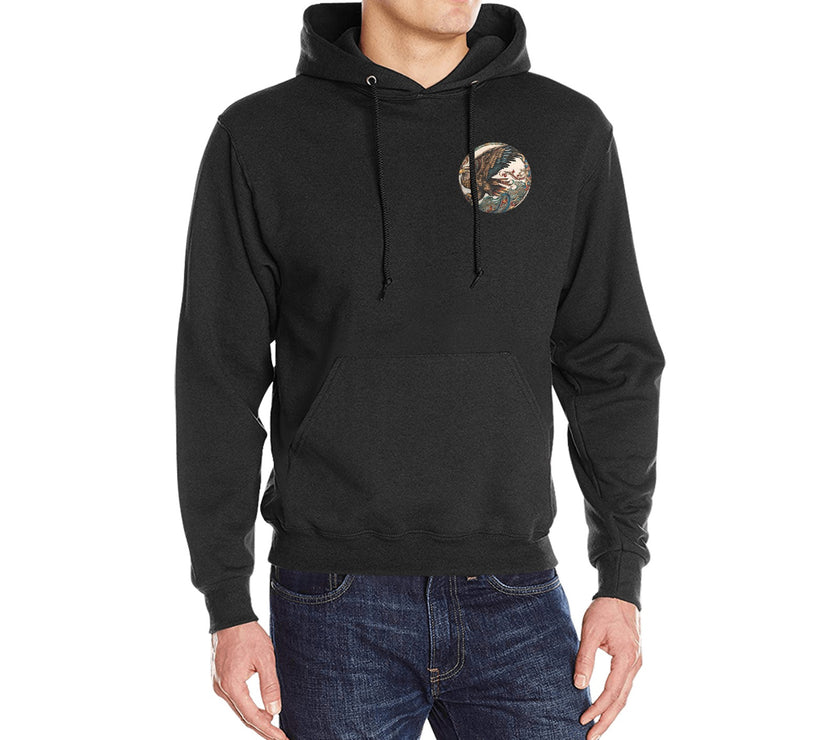 Classic Hooded Sweatshirt Eagle Snake round - Limited time Finds