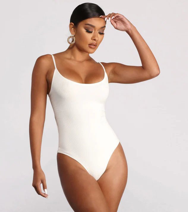 Summer Bikini Backless String Large Size Sexy Solid Color Triangle One-piece Swimsuit Womens Clothing - Limited time Finds