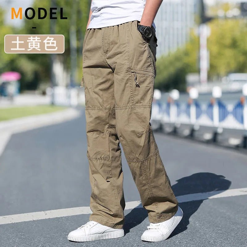 Men's Loose Straight Cargo Pants - Solid Grey - Limited time Finds