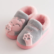 Children Indoor Slippers Winter Warm Shoes Kids Mum Dad Home Floor Slipper Cartoon Style Anti - slip Boys Girls Cotton Footwear - Limited time Finds