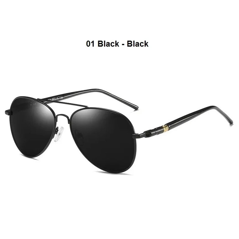 Luxury Men's Polarized Sunglasses Driving Sun Glasses For Men Women Brand Designer Male Vintage Black Pilot Sunglasses UV400 - Limited time Finds