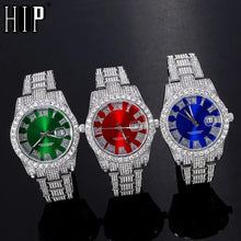 Hip Hop Full Iced Out Mens Watches Luxury Date Quartz Wrist Watches With Micropaved Cubic Zircon Watch For Women Men Jewelry - Limited time Finds