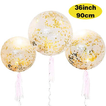 36 Inch Jumbo Gold Confetti Balloons Giant Latex Glitter Balloons for Party Birthdays Wedding Festivals Christmas Event Decor - Limited time Finds