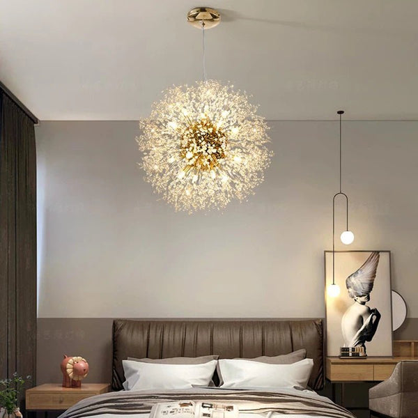 Modern Dandelion LED Lighting Pendant Lights Living Room Dining Room Bedroom pendant Lights Starry Fireball Lighting Fixtures - Limited time Finds