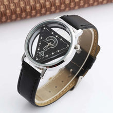 Womage Women Watches Ladies Watches Fashion Triangle Watches Women Transparent Watches Quartz Wristwatches Leather reloj mujer - Limited time Finds