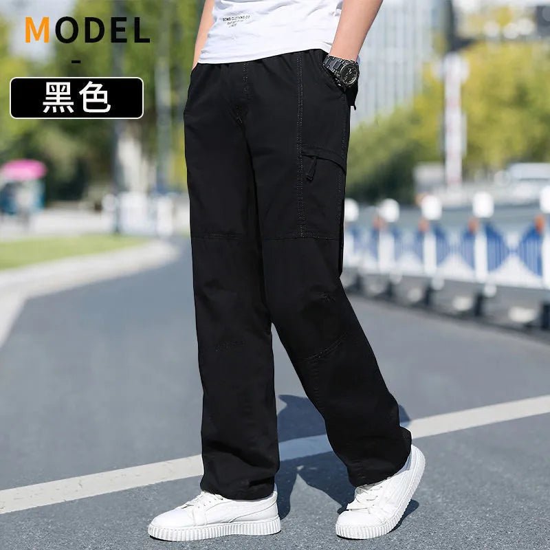 Men's Loose Straight Cargo Pants - Solid Grey - Limited time Finds