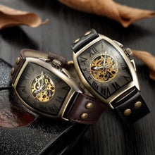 Fashion Vitage Men Watches Shenhua Skeleton Skull Watches Men Automatic Mechanical Watches Leather Men Watches Relogio Masculino - Limited time Finds