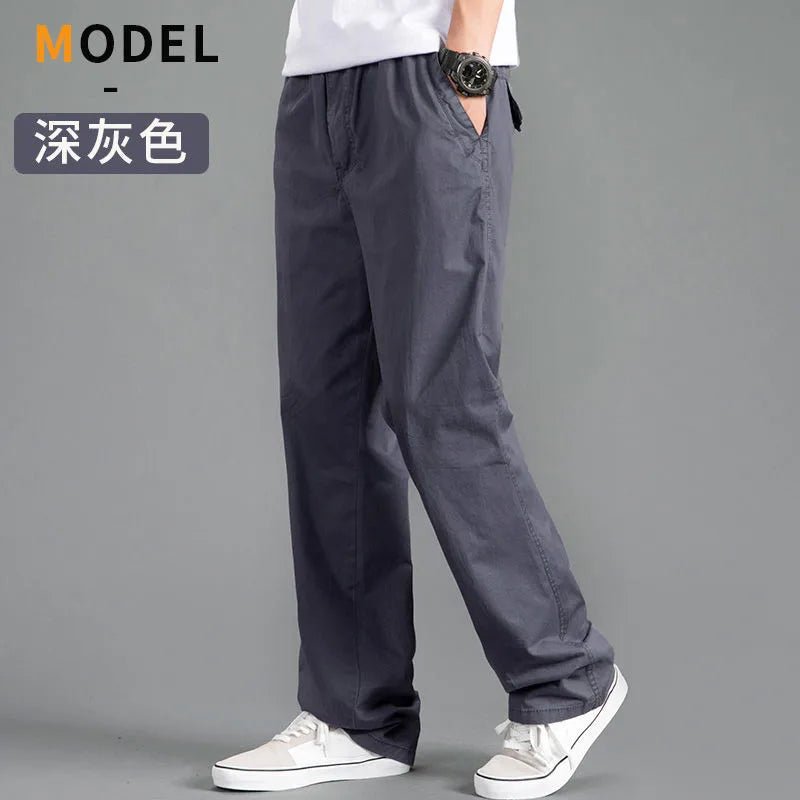 Men's Loose Straight Cargo Pants - Solid Grey - Limited time Finds