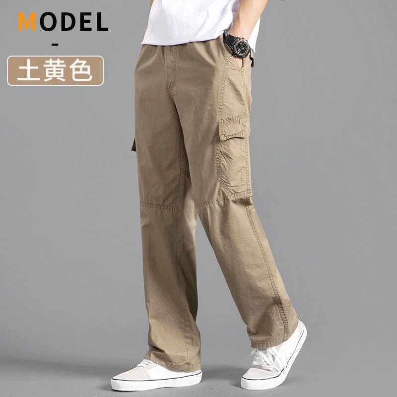 Men's Loose Straight Cargo Pants - Solid Grey - Limited time Finds