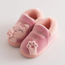 Children Indoor Slippers Winter Warm Shoes Kids Mum Dad Home Floor Slipper Cartoon Style Anti - slip Boys Girls Cotton Footwear - Limited time Finds