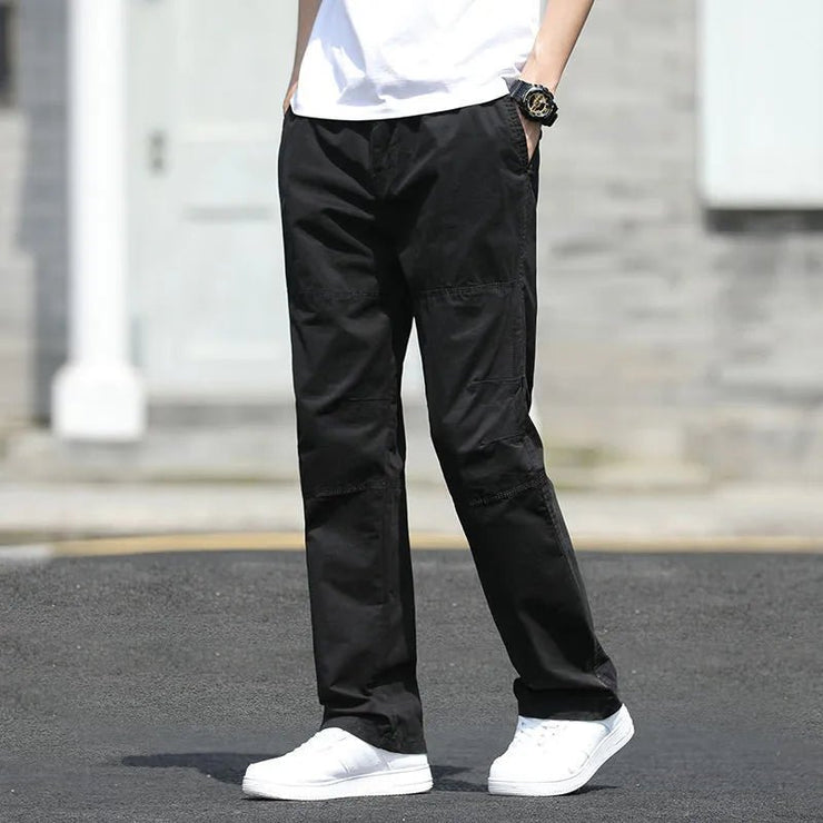 Men's Loose Straight Cargo Pants - Solid Grey - Limited time Finds