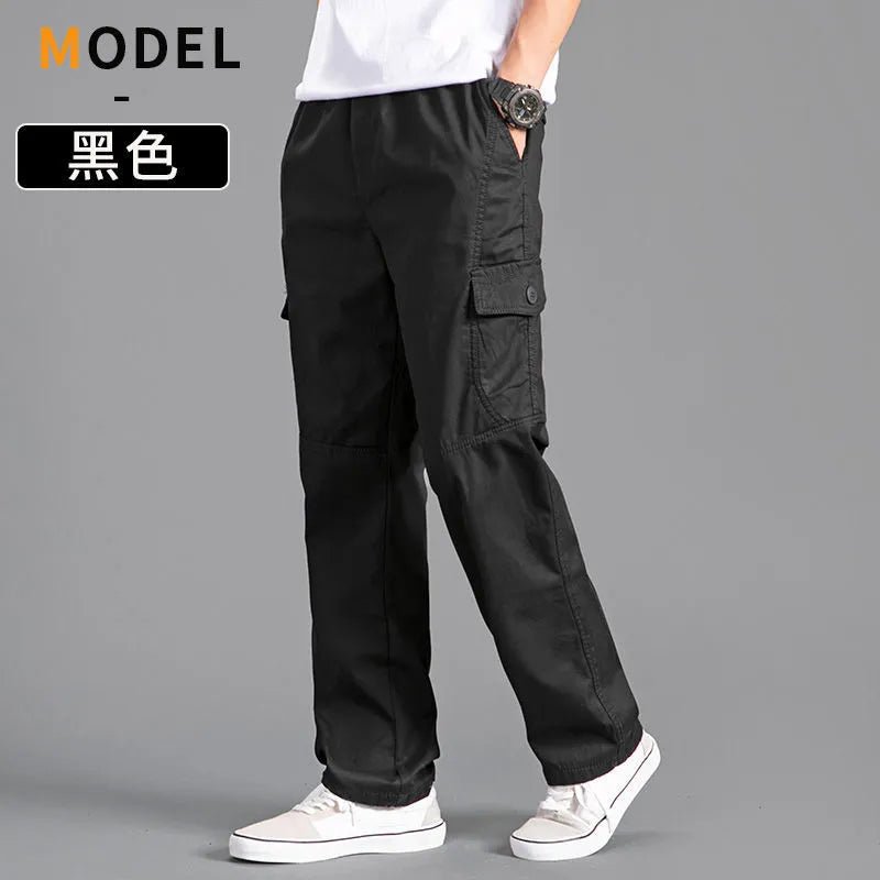 Men's Loose Straight Cargo Pants - Solid Grey - Limited time Finds