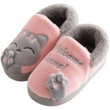 Children Indoor Slippers Winter Warm Shoes Kids Mum Dad Home Floor Slipper Cartoon Style Anti - slip Boys Girls Cotton Footwear - Limited time Finds