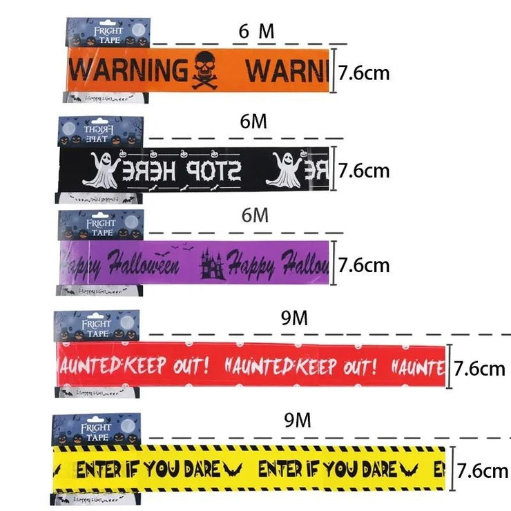 Skull Head Warning Tape Halloween Prop - Limited time Finds