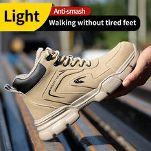 Winter Plush Work Boots For Men Ankle Anti - smash Anti - puncture Safety Shoes Steel Toe Protective Male Footwear Indestructible - Limited time Finds