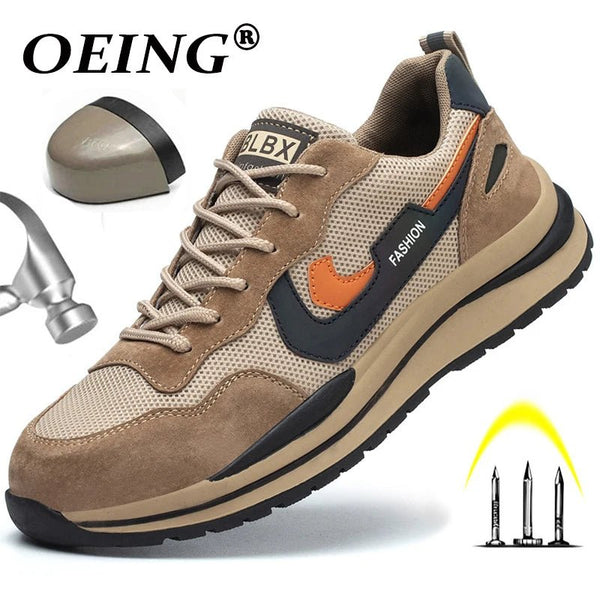 Men's Safety Shoes Indestructible Men Work Boots Steel Toe Puncture - Proof Sneakers Male Footwear Adult Protective Shoes 2023 New - Limited time Finds