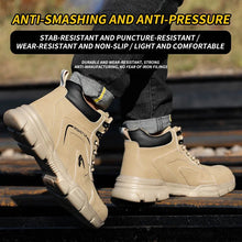 Winter Plush Work Boots For Men Ankle Anti - smash Anti - puncture Safety Shoes Steel Toe Protective Male Footwear Indestructible - Limited time Finds