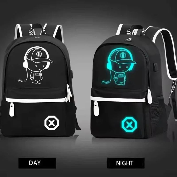 Anime Luminous School Backpack with USB Charging - Limited time Finds