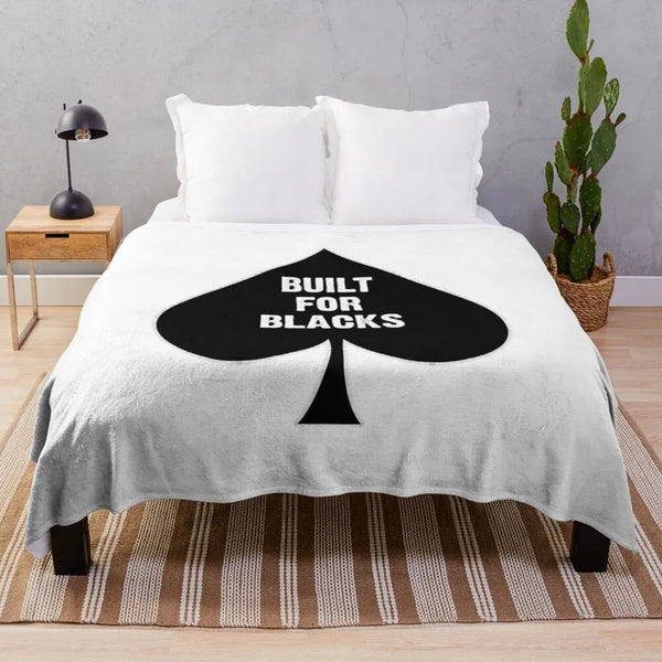 Built For Blacks - Queen Of Spades Throw Blanket Plaid on the sofa blankets and blankets - Limited time Finds