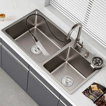 Luxury Stainless Steel Kitchen Sink Vegetable Wash Basin for Home Fixture with Kitchen Faucet Drain Accessories Kitchen Sink - Limited time Finds