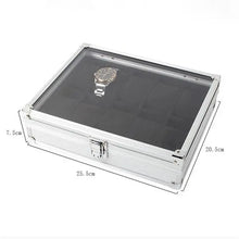 Useful Aluminium Watches Box 12 Grid Slots Jewelry Watches Display Storage Box Square Case Suede Inside Rectangle Watch Holder - Limited time Finds