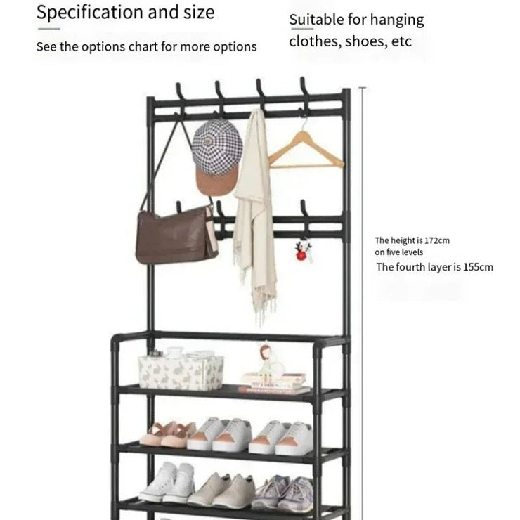 Clothes Hanger Multi - ayer Shoe Rack Doorway Hangers Shoe Shelf Coat Rack Storage Clothing Indoor Storage Furniture Hat Hangers - Limited time Finds