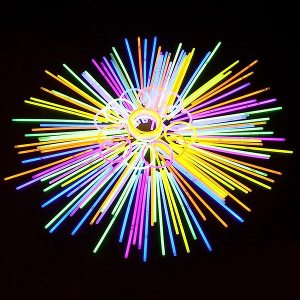 Glow Stick Glow - in - the - dark "Glow Necklace with Connectors for Parties Festive Raves, Birthdays and Weddings, Concert Parties - Limited time Finds