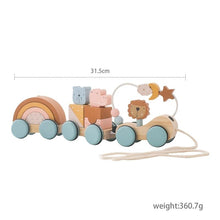 Wooden Train Birthday Toy Montessori Toys Baby Educational Toys Wooden Trolley Baby Learning Toys Number Of Wood Baby's Toys - Limited time Finds