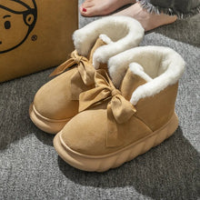 2024 New Winter Warm Slippers Women Home Floor Shoes Soft Plush Lace - up Female Indoor Street Snow Boots Girls Platform Footwear - Limited time Finds