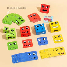 Puzzle Building Blocks Montessori Cube Children's Face Changing Expressions Building Blocks Tabletop Games Toys - Limited time Finds