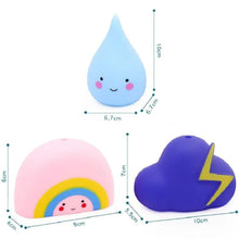 Cute Weather Toys Baby Bath Shower Toys Swimming Pool Toys Water Spraying Clouds Raindrops Rainbow Kids Bathroom Toys Children - Limited time Finds