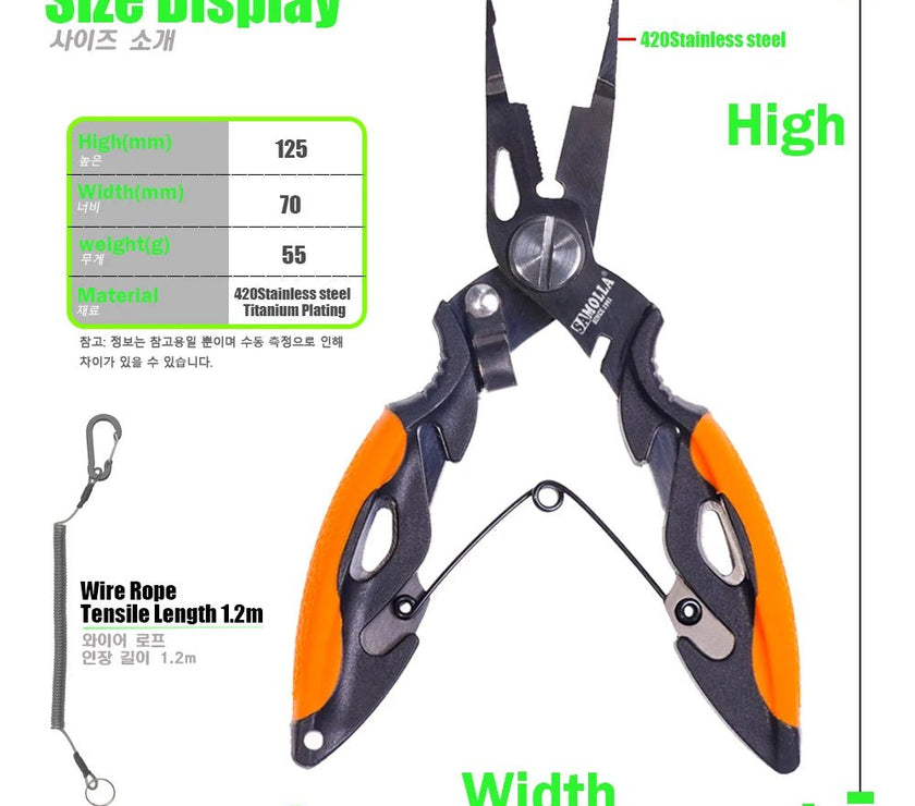 New Multifunctional Fishing Pliers Accessories 420 Stainless Steel Body Scissors Line Cutter Hooks Remover Outdoor Fishing Tools - Limited time Finds